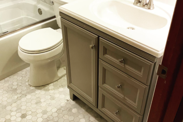 Eagle Peak Construction Vanity Upgrade Tile floor